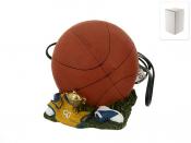 Лампа настольная "Баскетбольный мяч" 12*12*14см (цоколь-Е14-A , напряжение-250V, провод-L=141см) (полистоун) (белая упаковка)