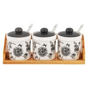 Набор банок 3 предмета на подставке Je t’aime ТМ Appetite, ZFC048-4