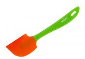 Силиконовая лопаточка 18см , зеленый+оранжевый