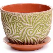 Горшок ЦВЕТНАЯ ГЛАЗУРЬ-3, Версаль лайм