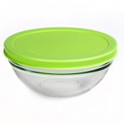 Салатник ШЕФС 140 мм с зеленой крышкой