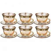 Чайный набор на 6 персон 12 пр. Венециано 150 мл. высота=7 см.