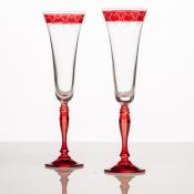 Набор бокалов 2 шт для шампанского Bohemia Crystall "Love. Виктория", 180 мл
