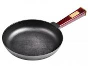 Сковорода 220х40 "ОПТИМА" с дерев.ручкой бордо BRIZOLL