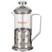 Чайник/кофейник (кофе-пресс) Caffe, 350 мл, из жаропр стекла, в корпусе из нерж стали, B535-350ML