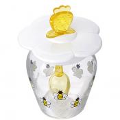 Банка стек. пласт для варенья 370 мл ЖЁЛТЫЙ MB (х16)