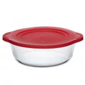 Посуда для свч круглая с пластиковой крышкой 2 л