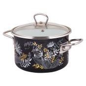 Кастрюля эмал цил Botany black 5,5л TM Appetite