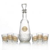 Набор "Классик": графин + 6 стопок (деколь Водка) коробка с окном "Сильвер"