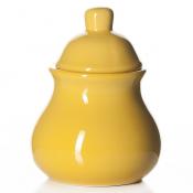 Сахарница желтая, диаметр 6,9 см, высота 8,2 см