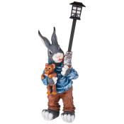 Фигурка Заяц с фонарем и игрушкой высота 68 см