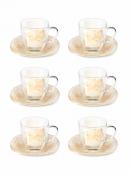 Чайный набор МАРБЛ БЕЖ 12 предметов 220мл