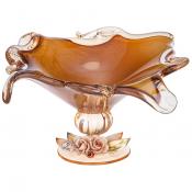 Блюдо на ножке white cristal Noce quadro small 22х22см высота 23см