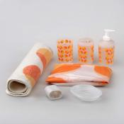 Набор для ванной "House & Holder", цвет: белый, оранжевый, 6 предметов