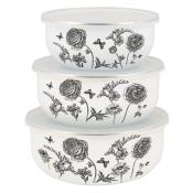 Набор мисок 3 предмета Je t’aime пластиковые крышки ТМ Appetite, BW01-J