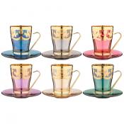 Чайный набор на 6 персон 320мл Veneziano golors 