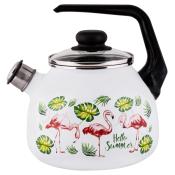 Чайник 3,0л со свистком Танец фламинго ТМ Appetite, 4с209я