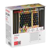 Электрогирлянда "Сеть" 176 разноцветных LED, 8 режимов, размер 1,5х1,5м, провод питания 5м, 220v