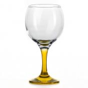 Набор фужеров 3 шт Pasabahce Bistro, 290 мл (желтая ножка)