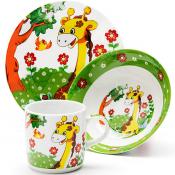 Набор детской посуды Loraine Жираф, 3 предмета