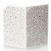 Доска разделочная складная ДЕКО 350*280 мм (цветы белые)