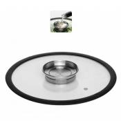 Стеклянная крышка с силиконовым ободом, 26 см, NADOBA, серия NATA