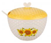 Сахарница с ложкой Мозаика 0,65 л (подсолнухи)