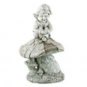 Садовая фигура ГНОМ ОТДЫХАЕТ 26х26х40см