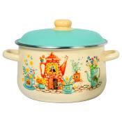 Кастрюля 4,0л коническая  Чайный домик, 1с46я