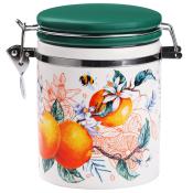 Банка круглая 600 мл c клипсой Orange fruit ТМ Appetite, ZFC039-7