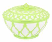 Сухарница "с крышкой Арабеска 1,7 л (бел-св.зел)