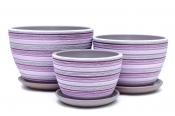 Горшок Меланж мульти лиловый орех №3 КС-О3-199-33