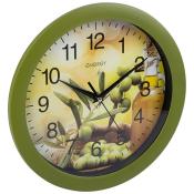 Часы настенные кварцевые ENERGY модель ЕС-100 оливки