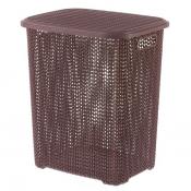 Корзина для белья Вязь 60л коричневый