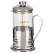 Чайник/кофейник (кофе-пресс), ALITO, 600 мл, из жаропрочного стекла, в корп из нерж стали