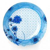 Тарелка столовая мелкая House & Holder "Blue Flowers", D=25 см