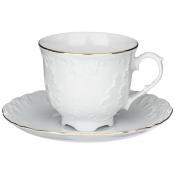 Чайная пара рококо Золотая линия 250 мл