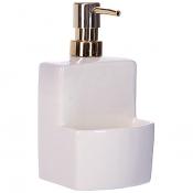 Дозатор для моющих средств с подставкой для губки 380 мл белый