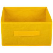 Короб раскладной с ручкой 28*28*14 см желтый