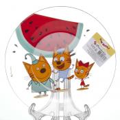 Тарелка закусочная (десертная) Pasabahce Три кота, D=19,5 см