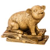 Фигурка Бронзовая свинка с деньгами 8,3*4,5*6,4 см