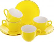 Кофейный набор на 4 персоны Lorain Yellow, объем 80 мл