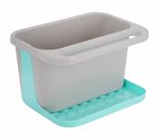 Подставка д/моющих средств "Тиффани" (серо-бирюз.)