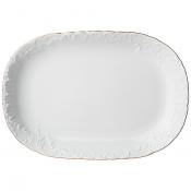 Блюдо овальное рококо Золотая линия 33 см. без упак