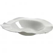 Салатник с волн.краями; L=13,B=11см; белый