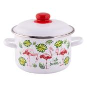 Кастрюля 5,5л цилиндрическая Танец фламинго ТМ Appetite, 1RD221M