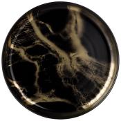 Тарелка десертная Black marble диаметр 21 см, высота 2 cм