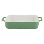 Форма керамическая прямоугольная 33х17,5х6,5см (цв. зеленый) Twist TM Appetite