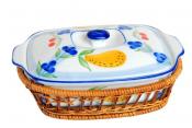 Керамическая форма в корзине Bayerhoff Плетенка, 1.3 литра