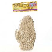 Мочалка из сизаля варежка Azur (крупная вязка, 12*24 см